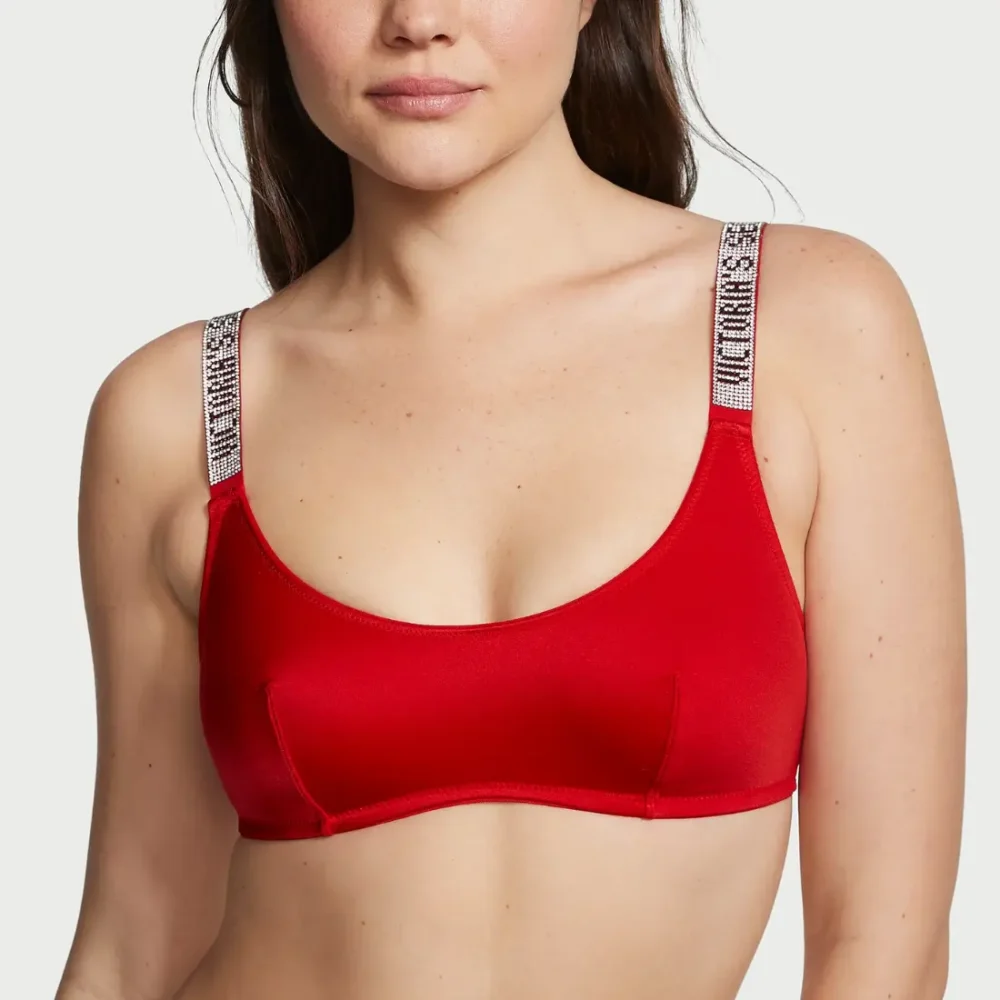 Бралет зі стразами Victoria's Secret Very Sexy червоний Lipstick Red вигляд спереду
