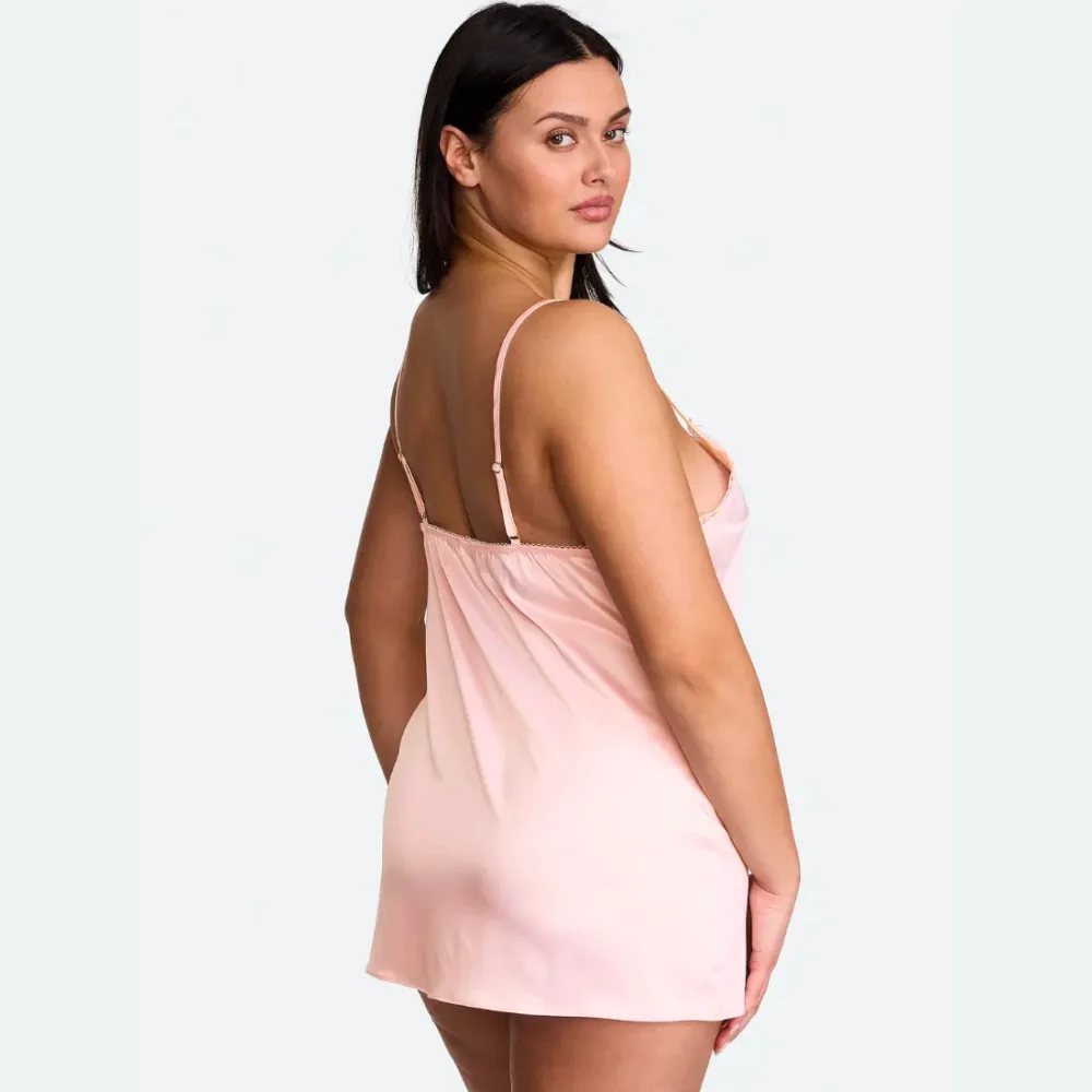 Шовкова нічна сорочка комбінація Victoria's Secret вигляд зі спини