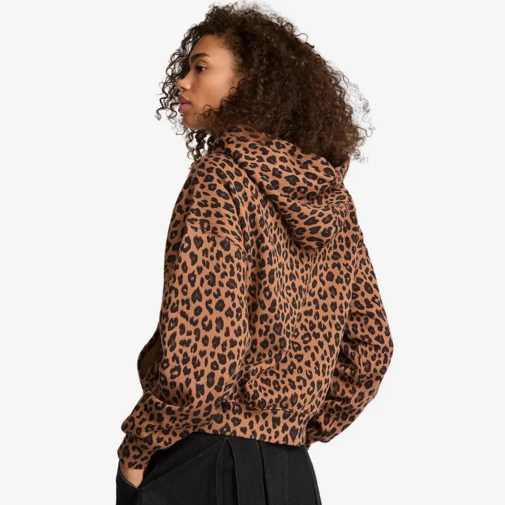 Спинка леопардового худі Victoria's Secret PINK Campus Fleece Leopard Print