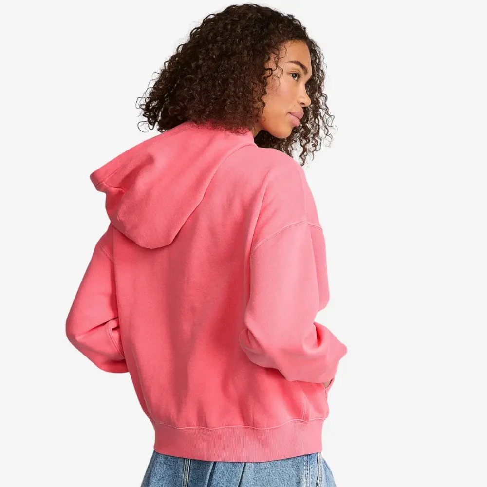 Спинка яскраво-рожевого худі Victoria's Secret PINK Campus Fleece Vivid Pink