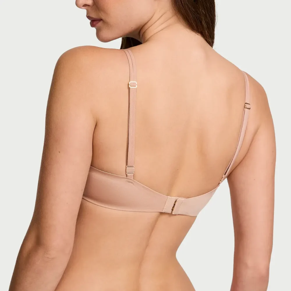 Бюстгальтер пуш-ап Victoria's Secret Smooth Push-Up Bra Praline Бежевий ззаду