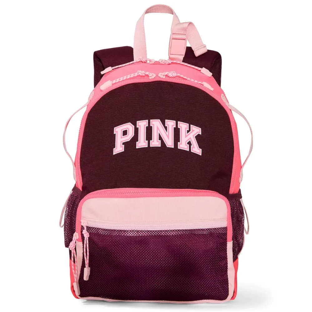 Бордово-рожевий міський рюкзак PINK Victoria's Secret Adaptive Campus Backpack 21л